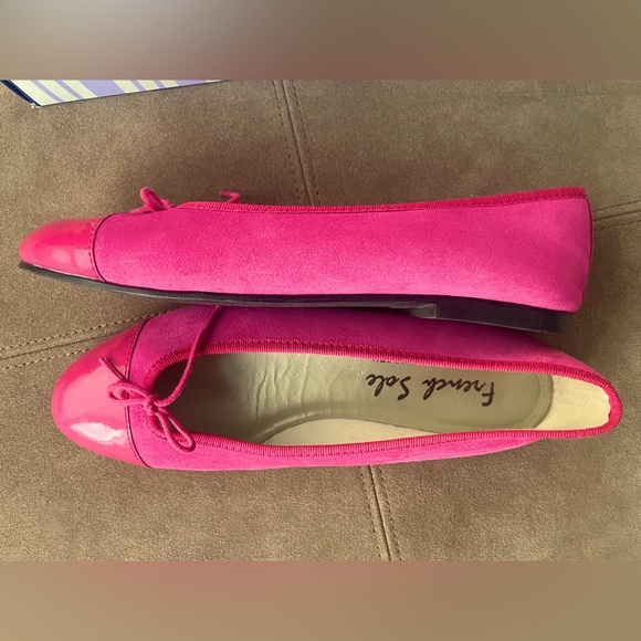 French Sole Ballet Shoes. Fushia, Nubuck and leather. Size EU 38. - Picture 3 of 7